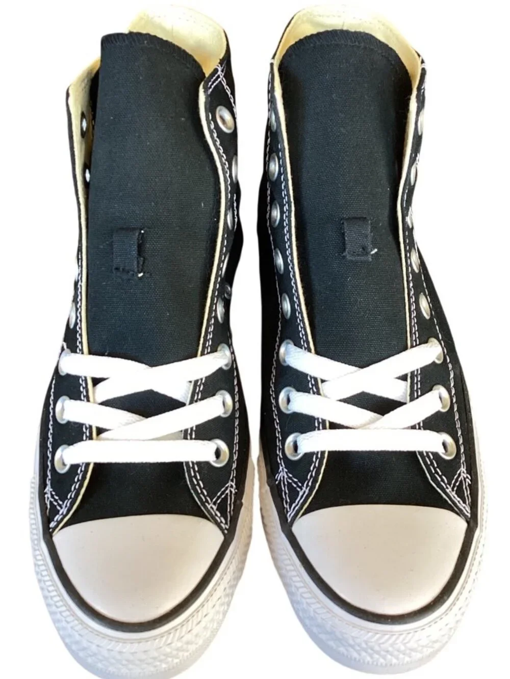 Converse Chuck Taylor All Star High Top Black Canvas Sneakers M 6.5 W 8.5 New
